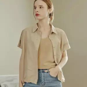 [리안뉴욕][리안뉴욕][온라인개별] 블루종 셔츠형 썸머 블라우스