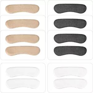샌들 끈용 8쌍 패드 신발끈 쿠션 스트립 스트랩 굽 그립 라이너 인서트 마찰 미끄러짐 방지