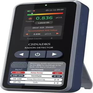 CHNADSK RM-66 가정용 라돈 검출기 TFT 컬러 디스플레이가 있는 휴대용 모니터 청각 및 시각 알람 사용하기