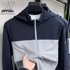 남성 자외선 차단 여름 아우터 쿨링 피부 재킷 배색 통기성 야상 점퍼 C05Z2C 룩템