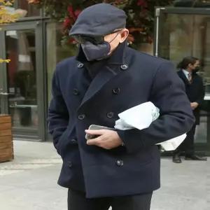 해군 코트 피코트 네이비블루 밀리터리룩  트렌치 빅사이즈 슬림핏 네이비 독일군 겨울용 남색