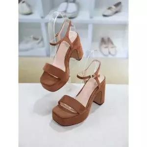 심플 청키힐 가보시 스트랩 여성 샌들 10cm CDMD501361-2_GN