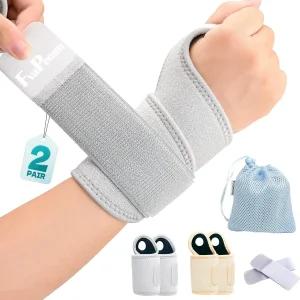 손목 터널 2팩 오른손용 FvaPem 보호대 여성 남성용 지지 랩 주간 야간 조절 건염 관절염 역도 스포츠