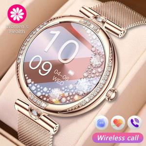 LIGE 패션 여성 Smartwatch AMOLED HD 스크린 시계 심박수 혈압 모니터링 건강 스마트 Android iOS