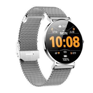 스마트 시계 초박형 T8 프로 남성 여성 1.3 인치 AMOLED 스크린 심박수 모니터 음악 블루투스 통화 손목 Smartwatch