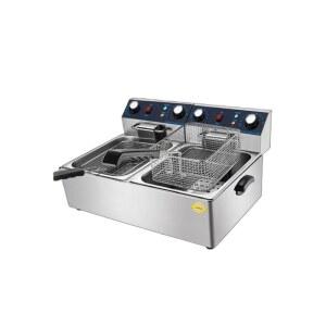 소형 전기튀김기 12L 빵가루 통 치킨 10L 10L/트윈실린더 타이머기능 5L 포함