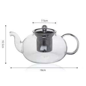 리크플 유리주전자 내열 티포트 600ml 유리 주전자 차주전자 포트 녹차