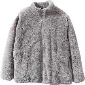 소년 소녀용 CECORC 엄마와 나 플리스 재킷 부드럽고 아늑한 풀집 플란넬 코트 겨울 따뜻한 스탠드 칼라