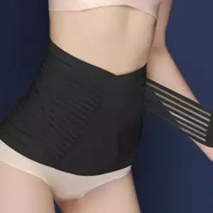 [라일리여성언더웨어] Rly 이중압박 보정 복대 블랙 허리보온 간절기 복부워