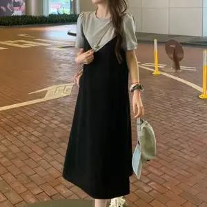 [하프클럽/연루아]연루아 패션 뷔스티에 반팔 원피스 시크 외출 엘레강스 봄여름