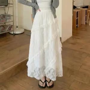 [라일리여성의류] Rly 그라네아 레이스 캉캉 플레어 A라인 화이트 흰색