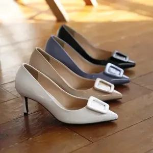 웨지힐 베이직 메리제인 펌프스 토오픈 여자구두-WFNSL8V