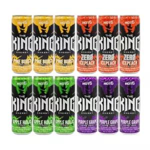 핫식스 더킹 355ml 4종 혼합세트 각 3캔씩 / 파인 버스트 + 아이스피치 제로 + 애플홀
