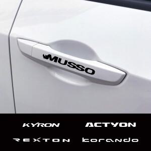쌍용 코란도 렉스턴 티볼리 액티언 Kyron Musso 자동 외장 스타일링 액세서리 도어 핸들 반사 스티커