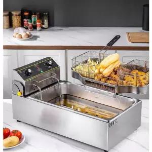 전기 튀김기 20L 온도조절 분식집 더블 2구 탁상용 프라이어
