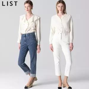 [리스트][리스트] 턴업 포켓 포인트 데님 팬츠