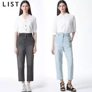[리스트][리스트(LIST)] 하이웨이스트 테이퍼드 데님 팬츠 (택가격 178000원)