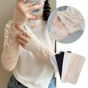 [개미물류] 레이스슬리브 시원한 운전장갑 팔토시 암슬리브 레이스장갑 쿨토시 여름 골프 여성 시스루