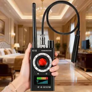 숨겨진 카메라 감지기 스파이 방지 GPS 추적기 RV 호텔 욕실 가정 및 사무실용 장치 블랙