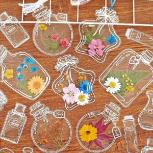 대용량 압화스티커 드라이플라워 드라이플라워와 꽃병 재미있는 베스트 화이트 대로 선반 주방