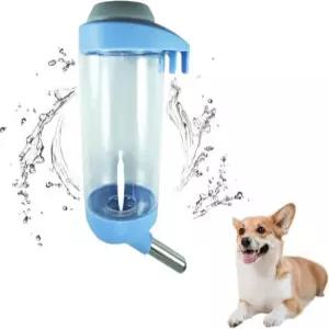 개와 작은 동물을 - 디자인의 케이지 장착 디스펜서 조절 물병(토끼/햄스터/기니피그) 가능한 탈착식 파란색 노 350ml 누수 개집/상자용 방지 위한 500ml/17oz-Blue