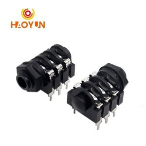 PJ-609 직접 플러그 6 핀 전원 콘센트  6.35mm 헤드폰 포트  마더 블록 오디오 잭 10-5 개