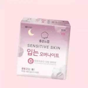 좋은느낌 센서티브스킨 입는 오버나이트 중형 8매 X 1EA   입는 생리대 입는오버나이트 중형 8P 461593