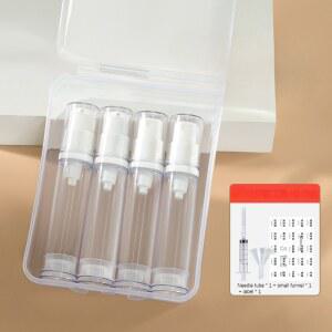 세트 15ML 명확한 리필 진공 스프레이 샘플 로션 에어리스 휴대용 펌프 용품 세면 포장 가능