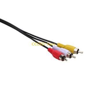 B03F USB 여성 ~ 3RCA 남성 케이블 스플리터 HDTV 텔레비전 홈 시어터 앰프 스피커 자동차 어댑터