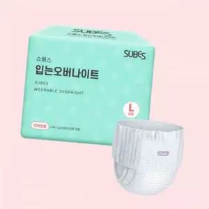 슈베스 입는오버나이트 팬티 속옷 언더웨어형 생 리대 5P x1팩 입오버 대형 특대형 4737586