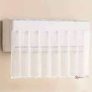 에어컨바람막이 에어가이드 가림막 날개 가드 무타공 에어 쉬폰 커튼ijk915