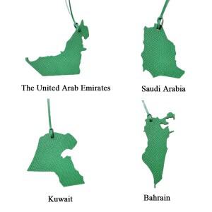 맞춤  가죽 문자 편지 사우디 아라비아 쿠웨이트지도 가방 펜던트 여성 걸이 쥬얼리 액세서리