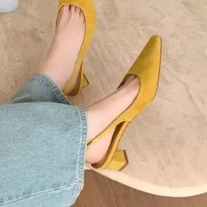 엘럽 통굽 웨지힐 리얼 프렌치 샌들 펌프스 스틸레토 가죽 여성 오피스룩 박템5