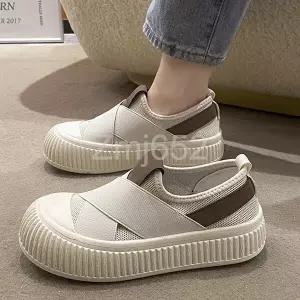 여름 패션 슬립온 메쉬 여성화 키높이 신발 캐주얼 캔버스화 