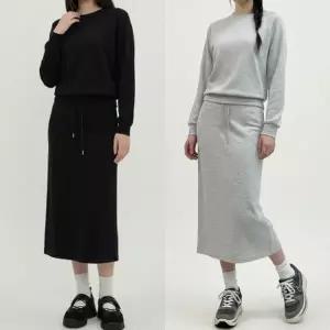 [텐바이텐]EAS 여성 소프트 트레이닝 맨투맨 롱스커트 세트