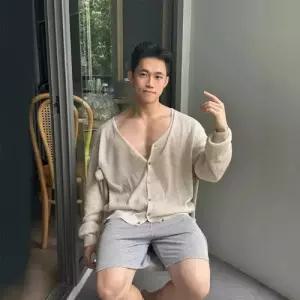 엘럽 남사친 니트 빈티지 여름 캐주얼 리넨 브이넥 카디건 펀칭 얇은 원템2