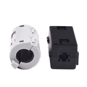 블랙 클립 페라이트 코어 노이즈 억제기 필터 링 케이블 온 와이어 RFI EMI 간섭 방지 마그네틱