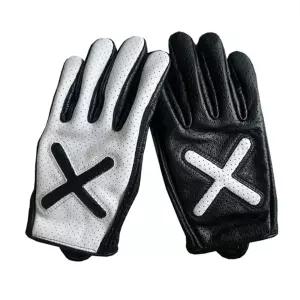 소가죽 오토바이 라이더 터치 앤 펀칭 옐로우 겨울 S 방수 블랙 두꺼운 장갑