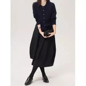 엘럽 치마 모직 블랙 여친 캐주얼 가을 정장 벌룬 슬림핏 원템3