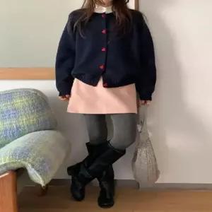 엘럽 여성용 치마 울 모직 정장 원템1