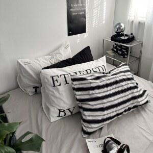 블랙 베개커버 화이트 침대 TYPES 4인치 5TYPE 라라랜드 세트 시트 1 그린 리본 포토 2m 장식용 디자인