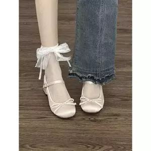 SMK 봄 메리제인슈즈 프렌치 펌프스 단화 통굽 힐펌프스 스트랩힐 여성신발 JEN1