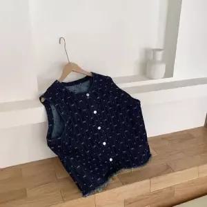 데님 빈티지 여친 트리밍 블레이저 싱글 캐주얼조끼 조끼 라운드 admr1