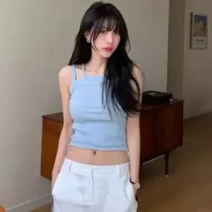 여친 이너 투피스 사이드 캐주얼조끼 끈 스트링 가짜 조끼 나시 admr1