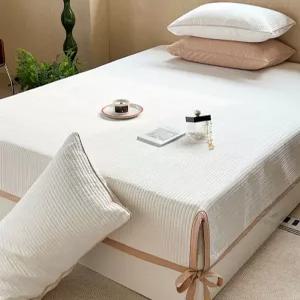 순면 목화솜 40수 침대 매트리스 패드 누빔 커버 고정밴드 사계절