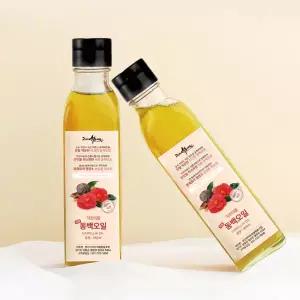 제주산 100% 담백한 식용 동백오일 180ml 기름 동백유