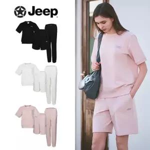 [Jeep]지프 26SS 여성 테리 셋업 3종(반팔+반바지+긴바지)