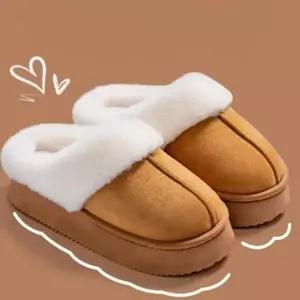 여성 베이직 퍼트리밍 슬리퍼 사무실 털슬리퍼 거실화 겨울 방한 실내화_25068339