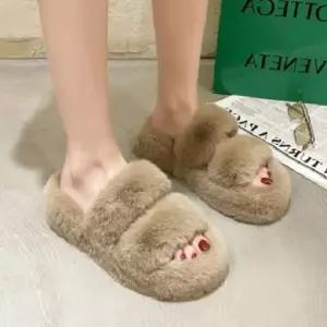 겨울 털슬리퍼 여자 밍크 퍼 슬리퍼 방한화 실내화 거실화_25068236