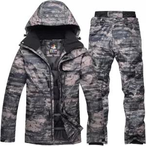 Wygwlg 남성용 스키·수트 위장 스노보드 스노우수트 따뜻한 방수·방풍 겨울 재킷과 눈 속 스포츠용 야외